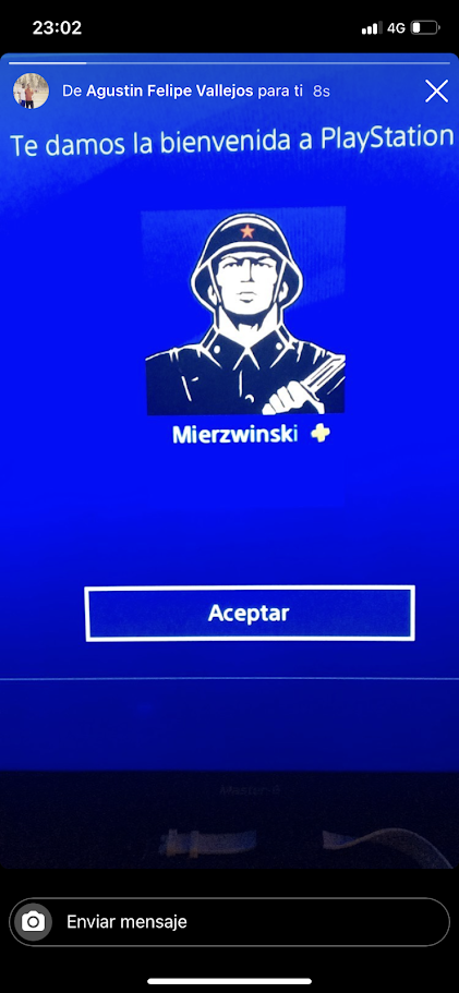 Foto enviada por un cliente de Mister Digital: bienvenida a PlayStation
